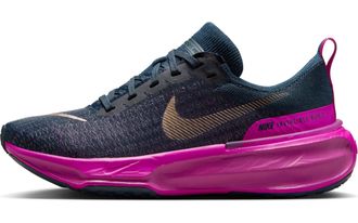 Nike Nike Womens Invincible 3 Stra&szlig;enlaufschuh f&uuml;r Damen Road Running Shoe, Armory Navy MTLC Red Bronze Vivid Grape, 9.5 UK