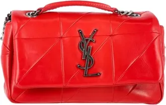 Saint Laurent Pre-owned Shoulder Bags, female, Red, Size: ONE SIZE Pre-owned Leather Shoulder Bag