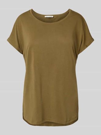Christian Berg T-Shirt aus Modal-Mix mit Rundhalsausschnitt in Khaki, Gr&ouml;&szlig;e M