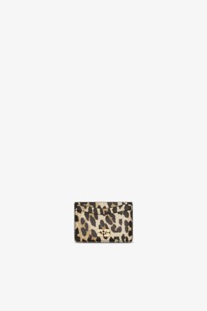 Ganni Mixed Leopard Printed Bou Card Holder