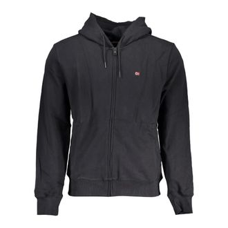 Napapijri Hoodies & sweatvesten, Heren, Zwart, S, Zwarte hoodie met rits