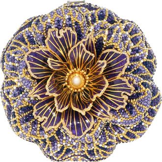 Judith Leiber Magnolia Crystal Minaudi&egrave;re in Silver Purple Multi at Nordstrom