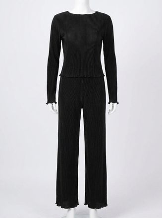 Z Supply Denia Pleated High Rise Pant In Black