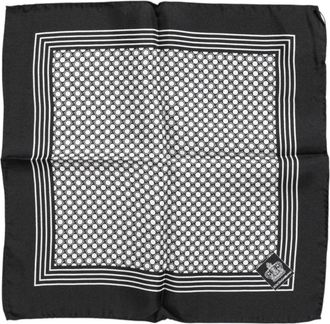 Dolce & Gabbana Zwart Wit Patroon Zijden Heren Sjaal - Heren - Zijden sjaals - Veelkleurig - ONE Size - Accessoires