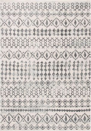 Safavieh Alfombra bohemio de polipropileno blanco/gris, 122 x 183 cm
