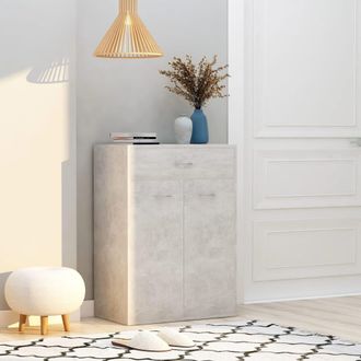 vidaXL Vidaxl - Mueble Zapatero De Contrachapada Gris Hormig&oacute;n 60x35x84 Cm