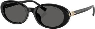 Tiffany & Co. Sunglasses, female, Black, Size: 54 MM Oval Sunglasses