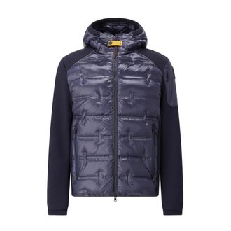 Parajumpers Winter Jackets, male, Blue, 2XL, Quilted Down Jacket with Hood