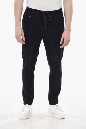 Paolo Pecora Knitted Trousers With Front Pleat And Elastic Waist size 50