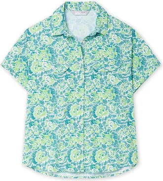 Stio | Womens Shifter Shirt Short Sleeve, Size Extra Large in Rapids Blooms
