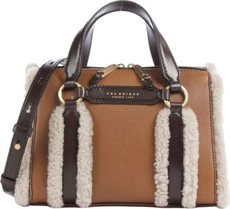 The Bridge Structured Shoulder Bag with Eco and Faux Fur Accents