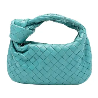 Bottega Veneta Pre-owned Mini Bags, female, Blue, Size: ONE SIZE Pre-owned Intrecciato Jodie