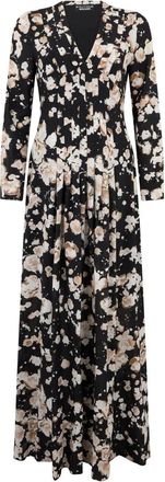 Moschino Lange bloemenjurk - Dames - Maxi kleedjes - Veelkleurig - M - Polyester - Kleedjes