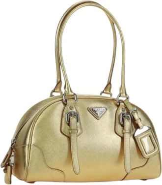 Prada Pre-owned Handbags, female, Yellow, Size: ONE SIZE Pre-owned Vintage Hand Bag