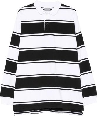 Balenciaga Striped Logo-patch Polo Shirt