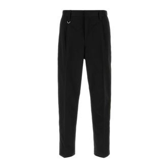 Yohji Yamamoto Cropped Trousers, male, Black, Size: XL Jacquard Pant