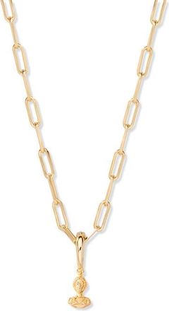 Brook & York Aries Zodiac Charm Paperclip Necklace in Gold/virgo at Nordstrom