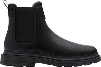 Clarks Mens Badbury Easy Chelsea Boot, Black Leather, 6 UK