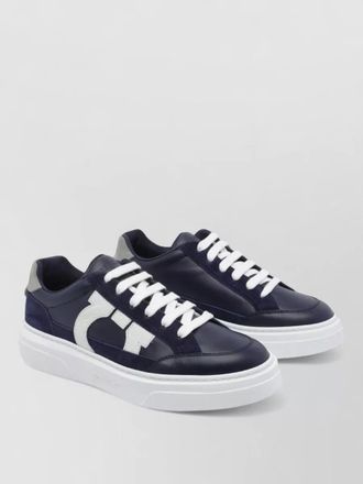 Ferragamo low top sneakers contrast sole design