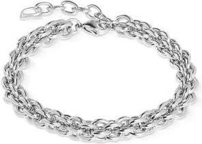 Coeur de Lion Mesh Chain Classic Bracelet in Silver at Nordstrom, Size 8.5