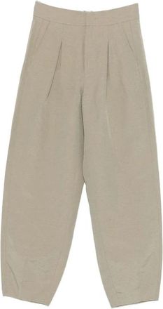 SOEUR Baptiste Broeken - Dames - Wijde Broeken - Beige - 2XS - Katoen - Broeken