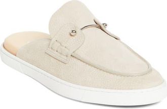 Christian Louboutin Chanme Pierced Loafer Mule in Beige at Nordstrom, Size 11.5Us