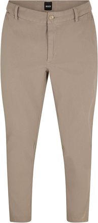 HUGO BOSS Mens H Kane1 10271526 01 Straight Leg Trousers in Open Beige Cotton - Size 34W/32L