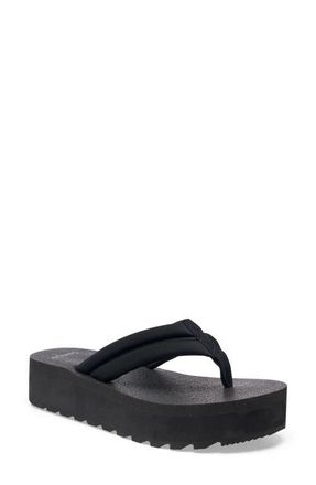 Sanuk Yoga Platform Flip Flop in Black at Nordstrom, Size 10