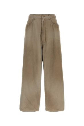 Balenciaga Two Tone Cotton And Polyester Pant
