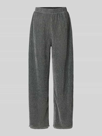 Pieces Wide Fit Plisseehose mit Effektgarn Modell ROYA in Hellgrau, Gr&ouml;&szlig;e M