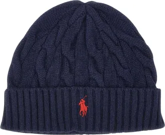 Polo Ralph Lauren Gorro de lana y cachemira con punto de ochos - Accessories - Hombre - Azul - ONE SIZE
