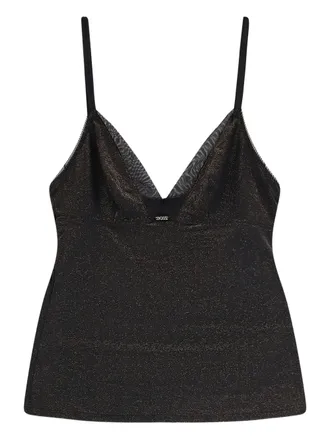 BOSS mesh detail tank top Set - women - Fabric - L - Brown
