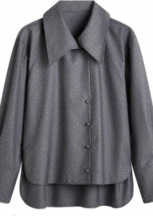 Scanlan Theodore Womens Diamant&eacute; Shirt In Grey
