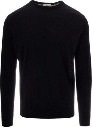 Ballantyne Diamond Ronde hals Trui - Heren - Ronde hals truien - Zwart - 2XL - Wol - Truien & Vesten