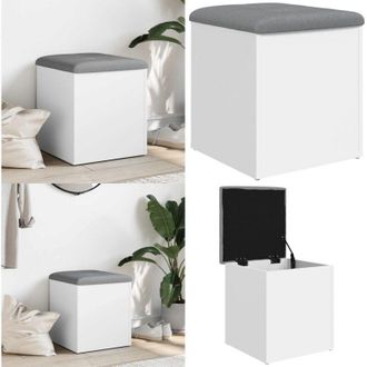 vidaXL Panca contenitore bianca 42x42x45 cm in legno ingegnerizzato - Arredamento casa - Archiviazione