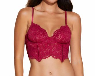 Cosabella Magnolia Longline Underwire Bra In Deep Ruby
