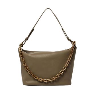 Emporio Armani Shoulder Bags, female, Gray, ONE SIZE, Chain Accent Shoulder Bag