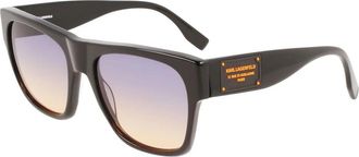 Karl Lagerfeld Sunglasses, unisex, Black, Size: ONE SIZE Black Acetate Sunglasses