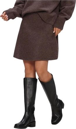 Notre-V Nv-Ies Mini Rok - Dames - Rokken - Bruin - Maat: XL