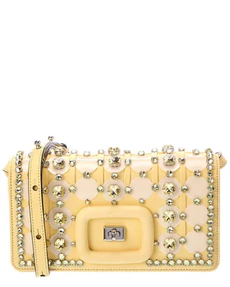 Roger Vivier Logo Leather Shoulder Bag