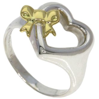 Tiffany & Co. Silver Yellow Gold Yellow Gold (18K) Silver Band Ring (Pre-Owned)
