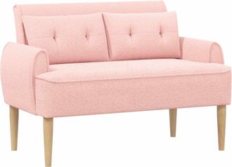 vidaXL Sof&aacute; Amoroso Con Botones Acolchados Rosa 117 X 67 X 77 Cm Vidaxl