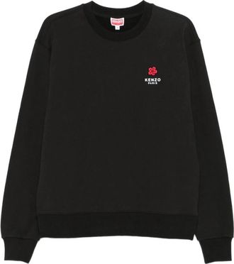 Kenzo Boke Flower Geborduurd Sweatshirt - Heren - Sweatshirts - Zwart - S - Katoen - Hoodies & sweatvesten