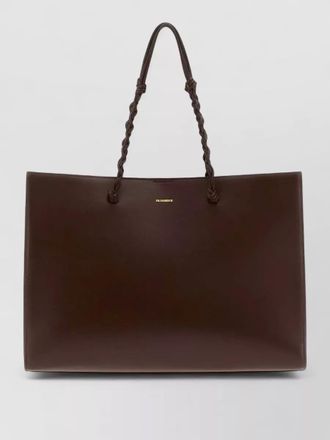 Jil Sander leather tangle tote bag braided handles