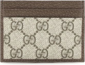 Gucci Womens Card Holder Ophidia Gg Supreme Canvas Old B.eb-N.acero-Vrv Fabric Make Up Bags B.eb/n.acero/vrv