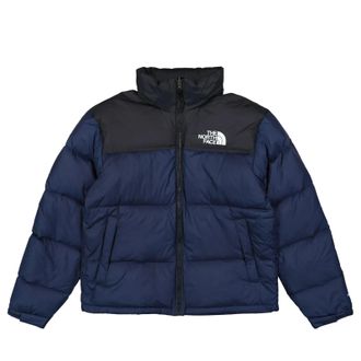 The North Face 1996 Retro Nuptse Puffer Jacket Men Navy Black Hooded DDR3118