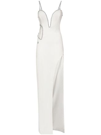 Philipp Plein Cady long dress - White