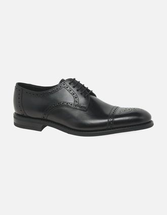 Loake Mens Roger Mens Semi Brogues - Black - Size: 10.5
