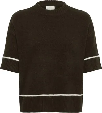 Kaffe Truien & Vesten, Dames, Bruin, XS, Ronde hals gebreid