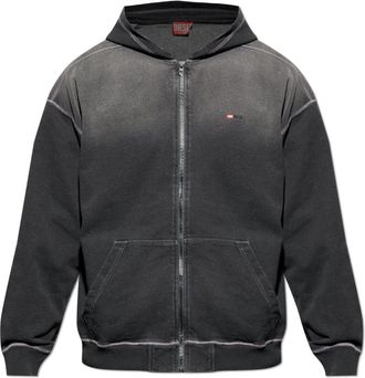 Diesel Hoodies & sweatvesten, Heren, Zwart, XS, Katoen, S-Blaxto-Hood-Zip Hoodie